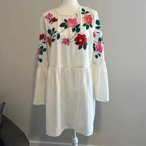 ASOS white dress with florals